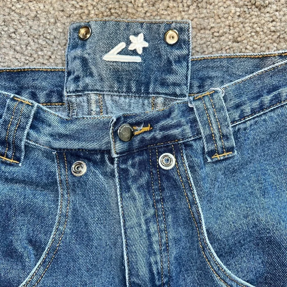 LIQUID LAGOON Y2K WIDE LEG DENIM JNCO STYLE  HEAVY BAGGY SKATER JEANS 30/32